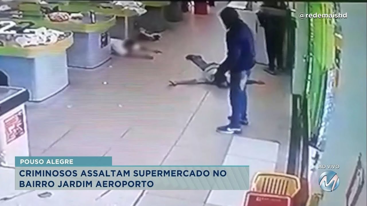 Pouso Alegre: criminosos assaltam supermercado no bairro Jardim Aeroporto