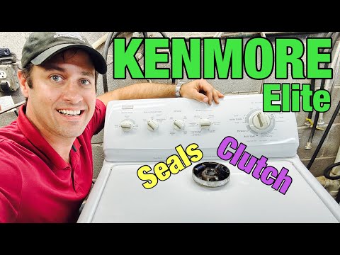 This Old Kenmore Elite Washer Wasn’t Spinning | Quick Top Seals & Clutch Repair | 110.15952400