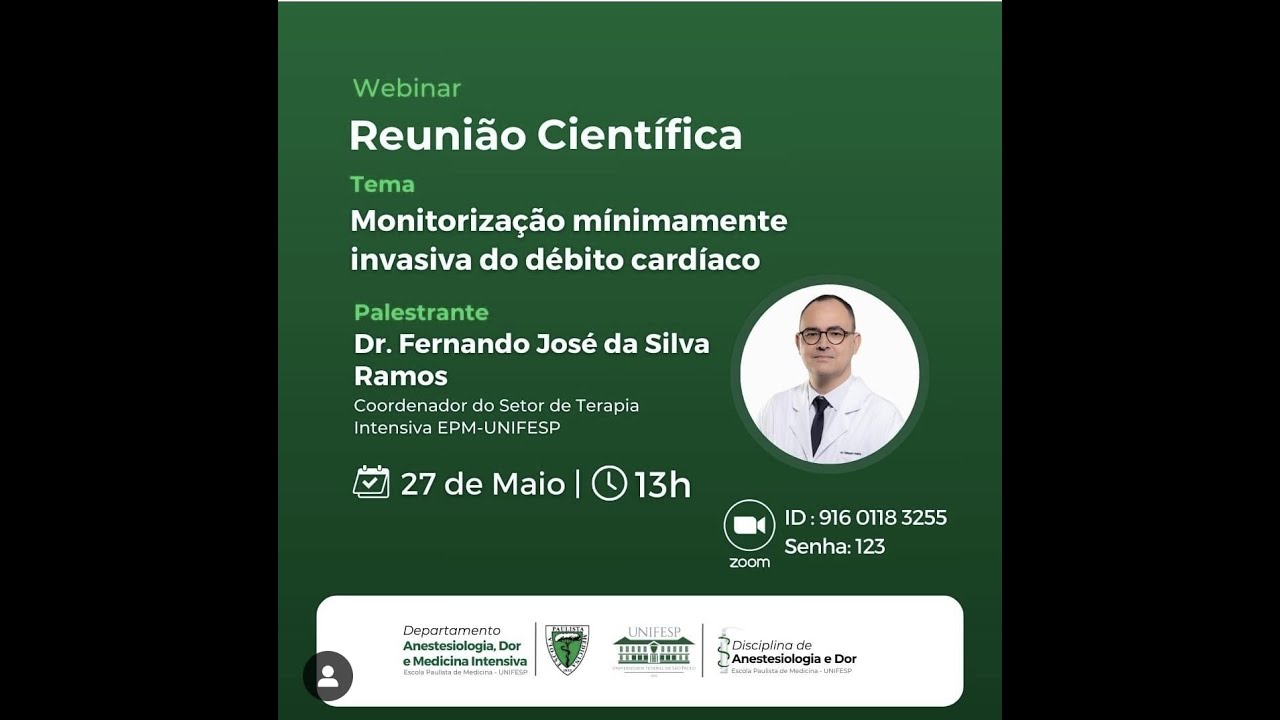 Monitorização minimamente invasiva do débito cardíaco.