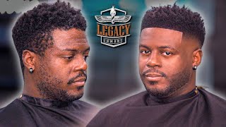 🔥Barber Tutorial: Mastering High Fade with Curl Sponged Top || Legacy Lamont