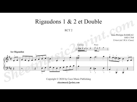 Rameau : Rigaudons 1 & 2 - Double RCT 2 -- Urtext