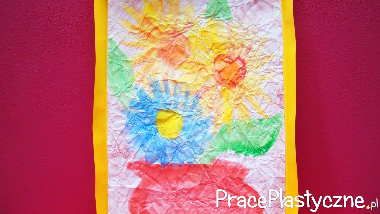 Malowanie na pomiętej kartce