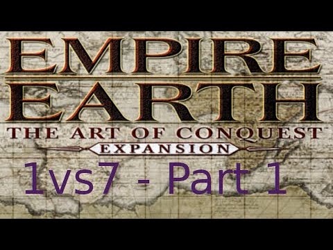Empire Earth AOC: 1vs7 hard bots [Highlands][Pre-historic start] [Part 1/2]