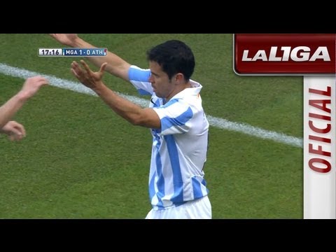 Gol de Saviola (1-0) en el Málaga CF - Athletic Club - HD
