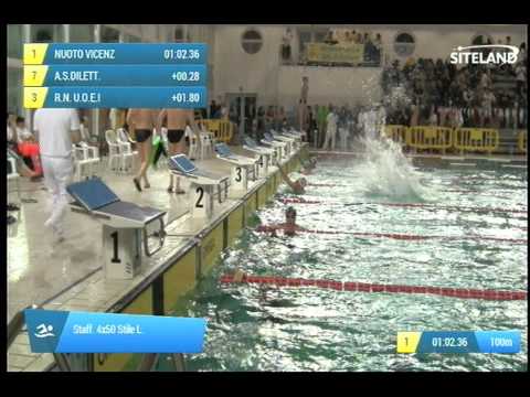 Serie 2 dei Staff. 4x50 Stile L.  Assoluti Maschi Master - Campionati Regionali Masters 2014 di Ven