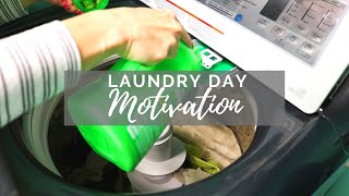 LAUNDRY DAY Cleaning Motivation // Cleaning Mom