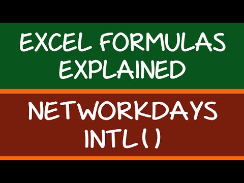 NETWORKDAYS INTL Formula in Excel