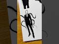 Drawing Slender Man Horror Character Creepy Holloween Horror Analoghorror Drawing