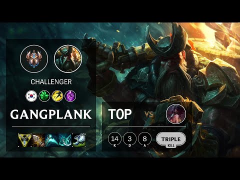 Gangplank Top vs Akali - KR Challenger Patch 10.18