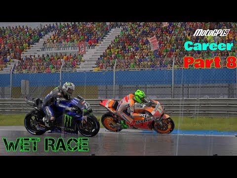 Rossi and Marquez GODs on WET 💦 | MotoGP Career MODE Part 8