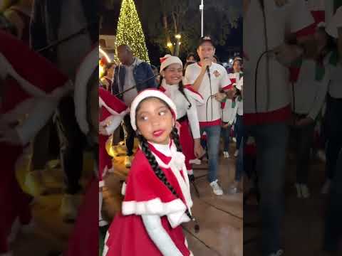 Encienden la iluminación navideña en la plaza Piar de Maturín #Monagas #Venezuela #Navidad2025