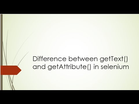 Difference Between Gettext And Getattribute In Selenium Interview Question Java