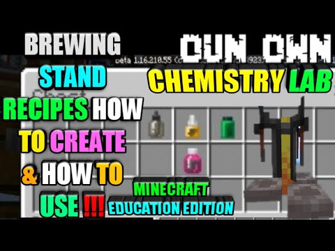 Minecraft Education Edition: Brewing Stand Recipes Chemistry Lab! How To Create & How To Use!