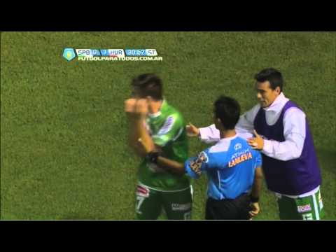 El línea se equivocó y levantó la polémica.Sportivo-Huracán.Fecha 23.Torneo Primera B Nacional.FPT