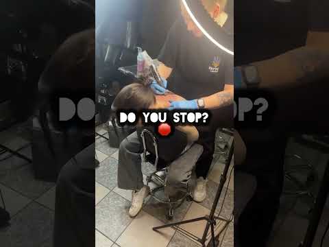 Tattoo Pain OVERLOAD? When do you tap out? #tattoo