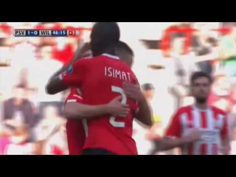 Nicolas Isimat Mirin Goal  PSV Eindhoven 1 - 0 Willem II   09/04/2017