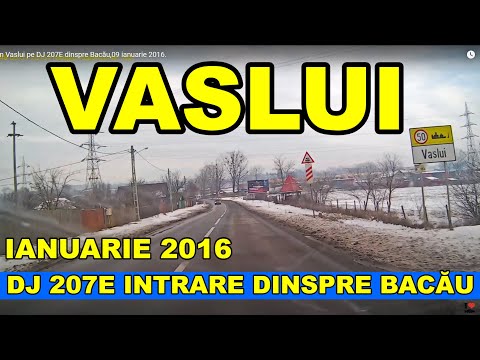 Orasul VASLUI iarna pe traseul Rediu - Calugareni - Traian ianuarie 2016 video Full HD