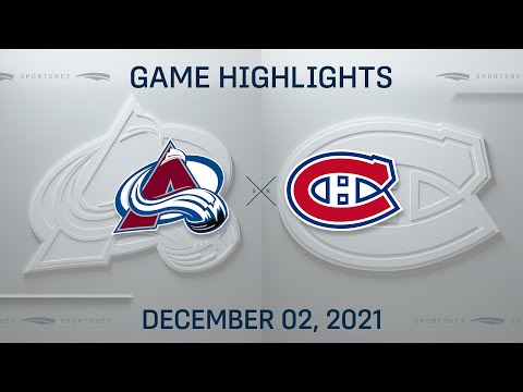 NHL Highlights | Avalanche vs. Canadiens - Dec 2, 2021