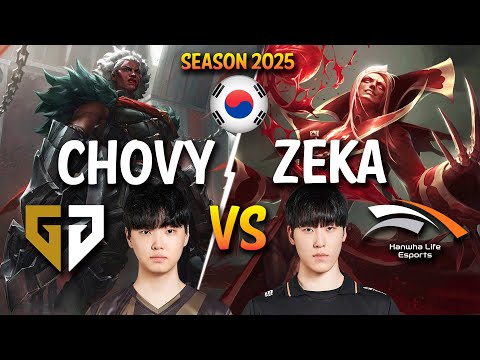 GEN Chovy vs HLE Zeka - Chovy AMBESSA vs Zeka VLADIMIR Mid - Patch 15.3 KR Ranked | lolrec