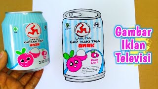 Cara Menggambar Benda pada Iklan Televisi - Gambar Kemasan Minuman | SBDP Kelas 5 Tema 9