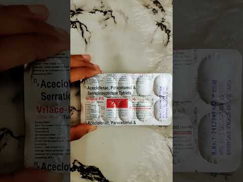Vriace-PS Tablet#Aceclofenac Paracetamol & Serratiopeptidase Tablet#medicine with swaraj