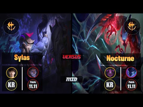 Kuro SYLAS (Mid) [Conqueror] VS NOCTURNE - Master KR Patch 11.11