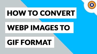 WebP to GIF Converter| How to Batch Save Google WebP as GIF File Format