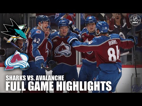 San Jose Sharks vs. Colorado Avalanche | Full Game Highlights | ESPN NHL