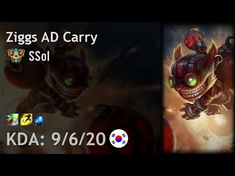 Ziggs AD Carry vs Jhin - SSol - KR Challenger Patch 7.2