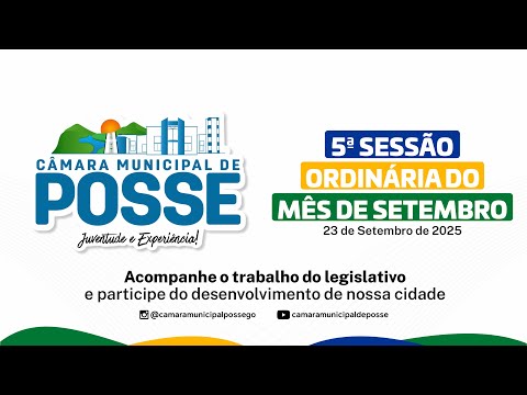5° SESSÃO ORDINÁRIA DO MÊS DE SETEMBRO - 23/09/2025
