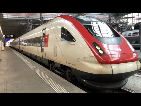 Ausfahrt des IR36 in Basel SBB auf Gleis 7