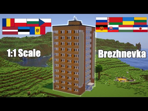 How to build a 10 story Eastern European Tower Apartment Block(Brezhnevka) in Minecraft | Tutorial
