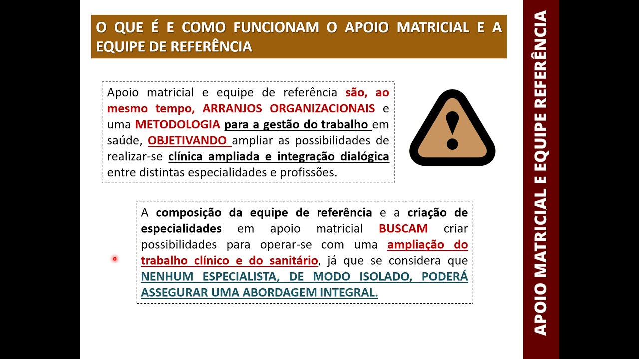 Apoio matricial e equipe de referência