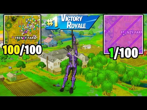 I Got 100 Fans to Compete by ONLY Landing at FRENZY FARM! (we broke the game...)