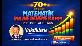 70+ PUAN MATEMATİK ONLİNE DENEME KAMPI - 1