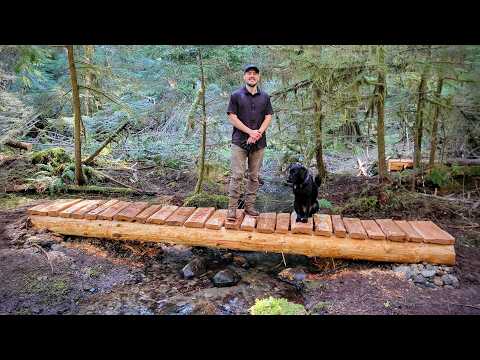Building a Bridge from a Fallen Cedar (No Nails, No Screws)