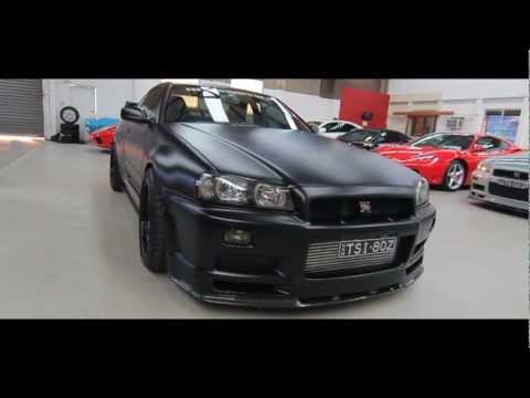 1999 R34 GTR V-Spec Matte Black 500KW Top Secret Imports Gaz TSI Compliance RAW Sydney