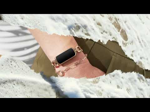 Fitbit Luxe Special Edition Fitness and Wellness Tracker with Gorjana Soft  Gold Parker Link Bracelet - FB422GLPK