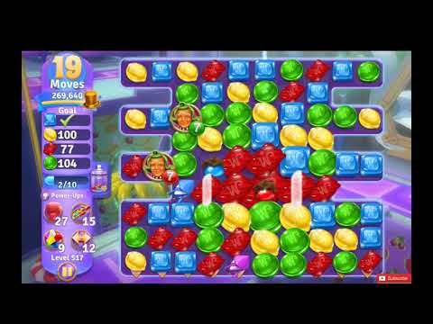 Wonka's World of Candy Level 517 NO BOOSTERS - A S GAMING ✔