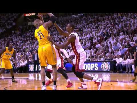 NBA, playoff 2014, Pacers vs. Heat, Round 3, Game 3, Move 6, David West, 2 pointer