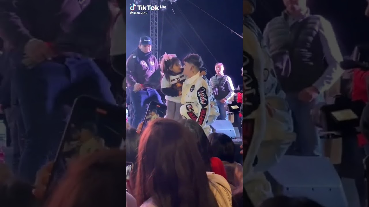 Niña de 8 años besa a Junior H