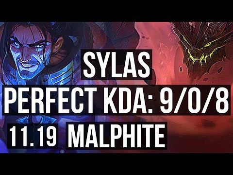 SYLAS vs MALPHITE (TOP) | 9/0/8, Legendary | BR Master | v11.19