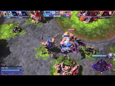 Artanis 1vs2 double kill with no HP(Heroes of the Storm QM)