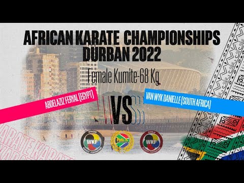 Final Female Kumite-68 Kg: ABDELAZIZ FERYAL (EGYPT) vs VAN WYK DANIELLE (SOUTH AFRICA)