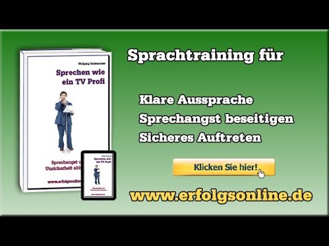Wie kann man seine Aussprache in deutsch verbessern - Sprachtraining mit »Sprechen wie ein TV-PROFI«