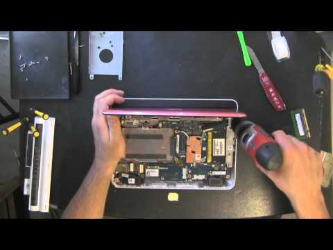 DELL Inspiron Mini 1012 netbook, laptop take apart, disassemble, how to open disassembly