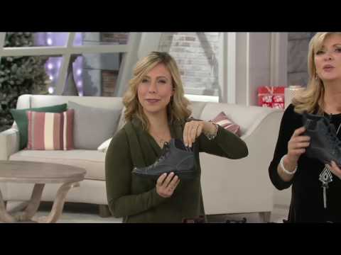 Clarks Leather Ankle Boots with Flannel Detail - Whistle Bea on QVC