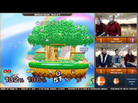 House of Paign 12 - Ripple & Dart (Samus,Marth) vs. ORLY & WhangChang (Sheik,Fox) - SSBM - Dbls, WS