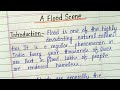 Essay on a flood scene in english ||   A flood scene essay in english