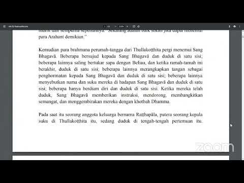 10 Mei 2022 - BDOC Sutta Class - MN 82 Ratthapala Sutta